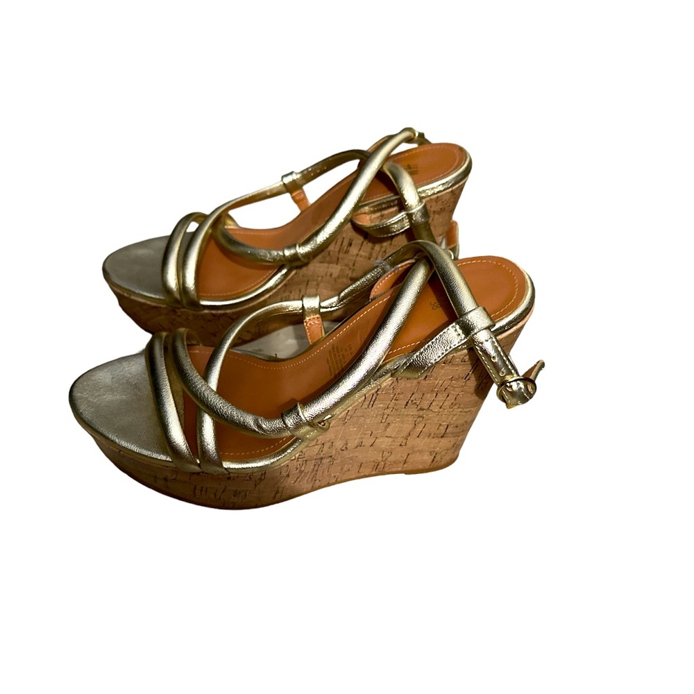 Gold strap sandals
